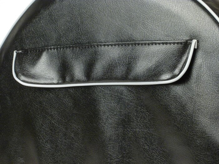 NISA Spare Wheel Cover 3.50-10 Black Grey Piping With Pouch