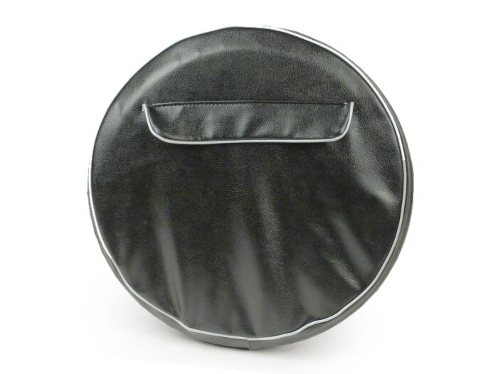 NISA Spare Wheel Cover 3.50-10 Black Grey Piping With Pouch