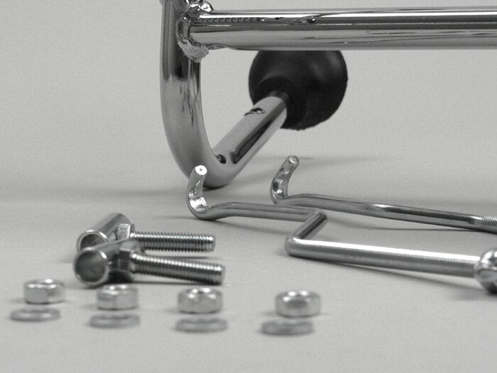 Cuppini Chrome Front Carrier Rack Short Arm – Royal Alloy & Scomadi