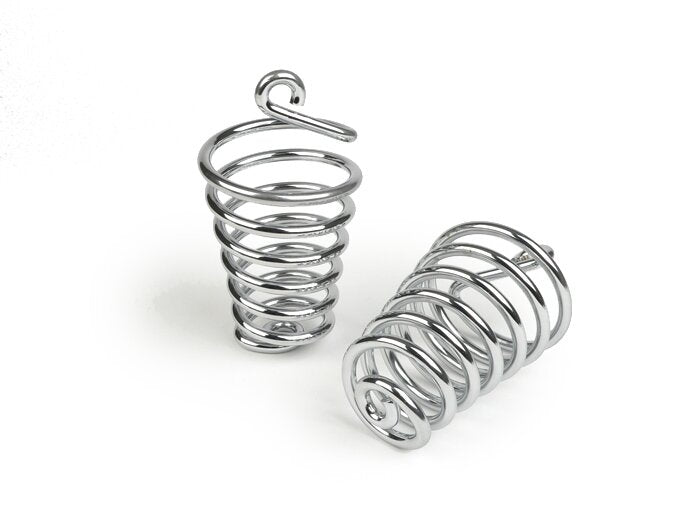 C / LC / D / LD / E / F Conical Front Seat Springs Chrome - Casa Lambretta