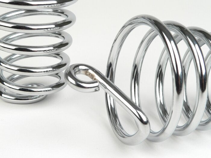 C / LC / D / LD / E / F Conical Front Seat Springs Chrome - Casa Lambretta
