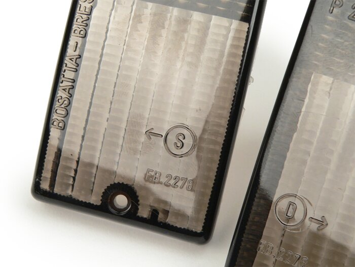 Bosatta Rear Indicator Lenses Black (Pair) – Vespa PK50 S PK80 S PK125 S