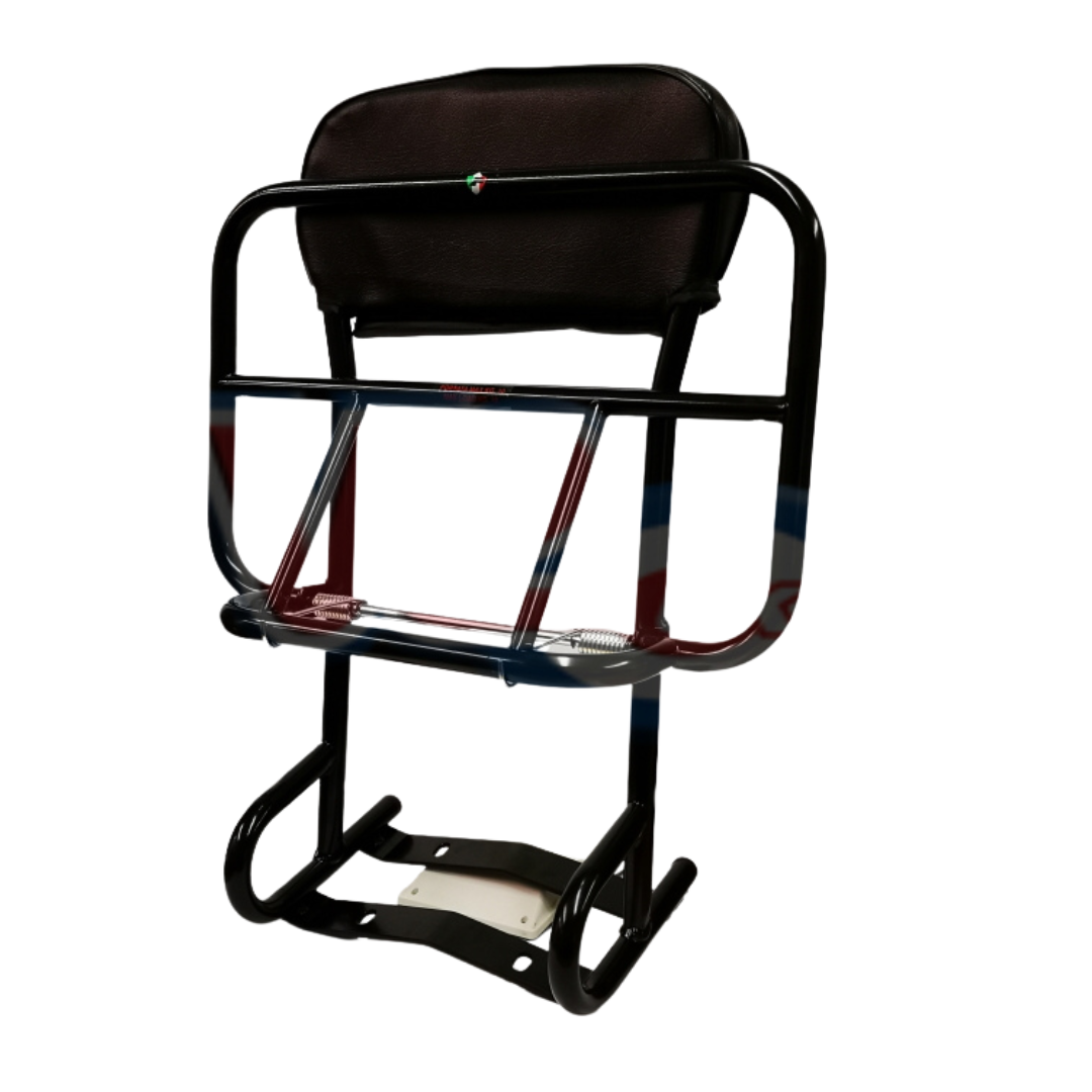 Cuppini Black Rear Carrier & Backrest 2-in-1 – Royal Alloy & Scomadi