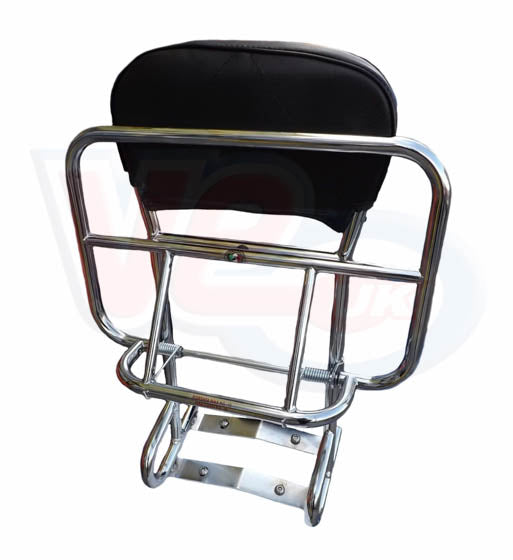 Cuppini Chrome Rear Carrier & Backrest 2-in-1 – Royal Alloy & Scomadi